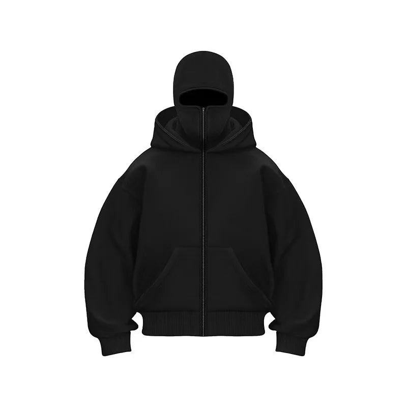 New Men's Casual Sportswear With Hooded Mask Design, Sporty and Fashionable Hoodie