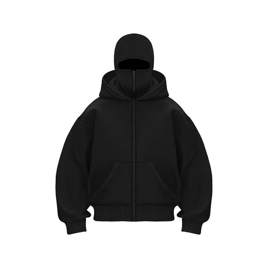 New Men's Casual Sportswear With Hooded Mask Design, Sporty and Fashionable Hoodie
