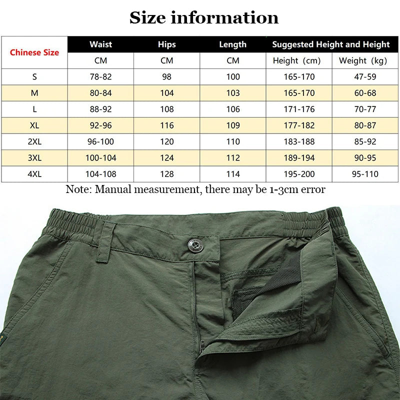 Men's Tactical Cargo Pants Casual Multi-Pockets Wear-resistant Camping Hiking