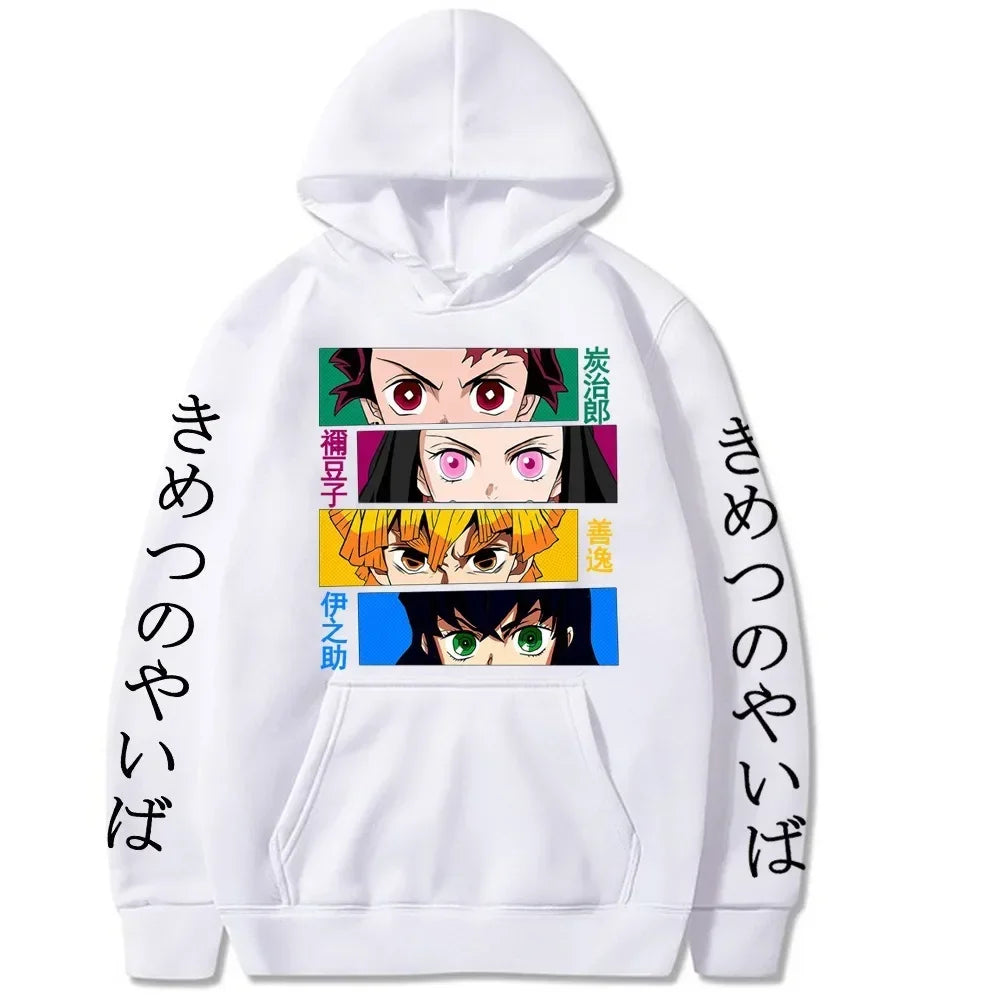 2025 Harajuku Demon Slayer Hoodie Kamado Nezuko Graphic Print Women Sweatshirts