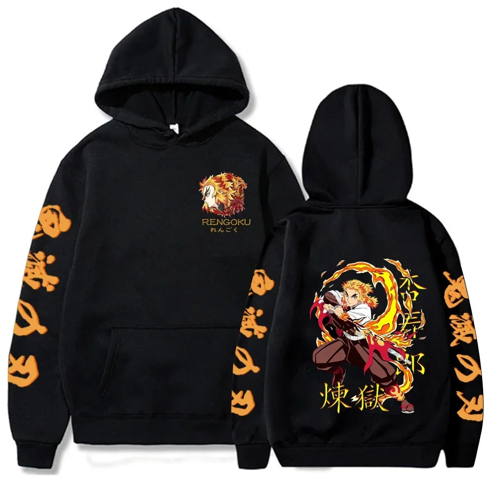 2025 Harajuku Demon Slayer Hoodie Kamado Nezuko Graphic Print Women Sweatshirts