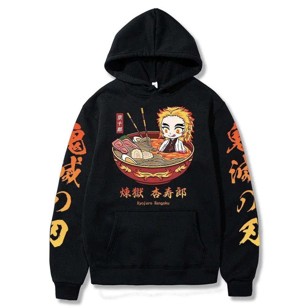 2025 Harajuku Demon Slayer Hoodie Kamado Nezuko Graphic Print Women Sweatshirts