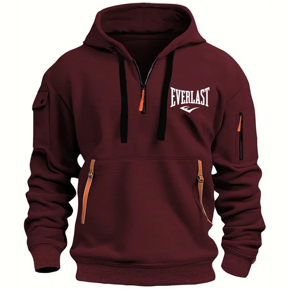 EVERLAST Men's Hoodie Zipper Multiple Pockets