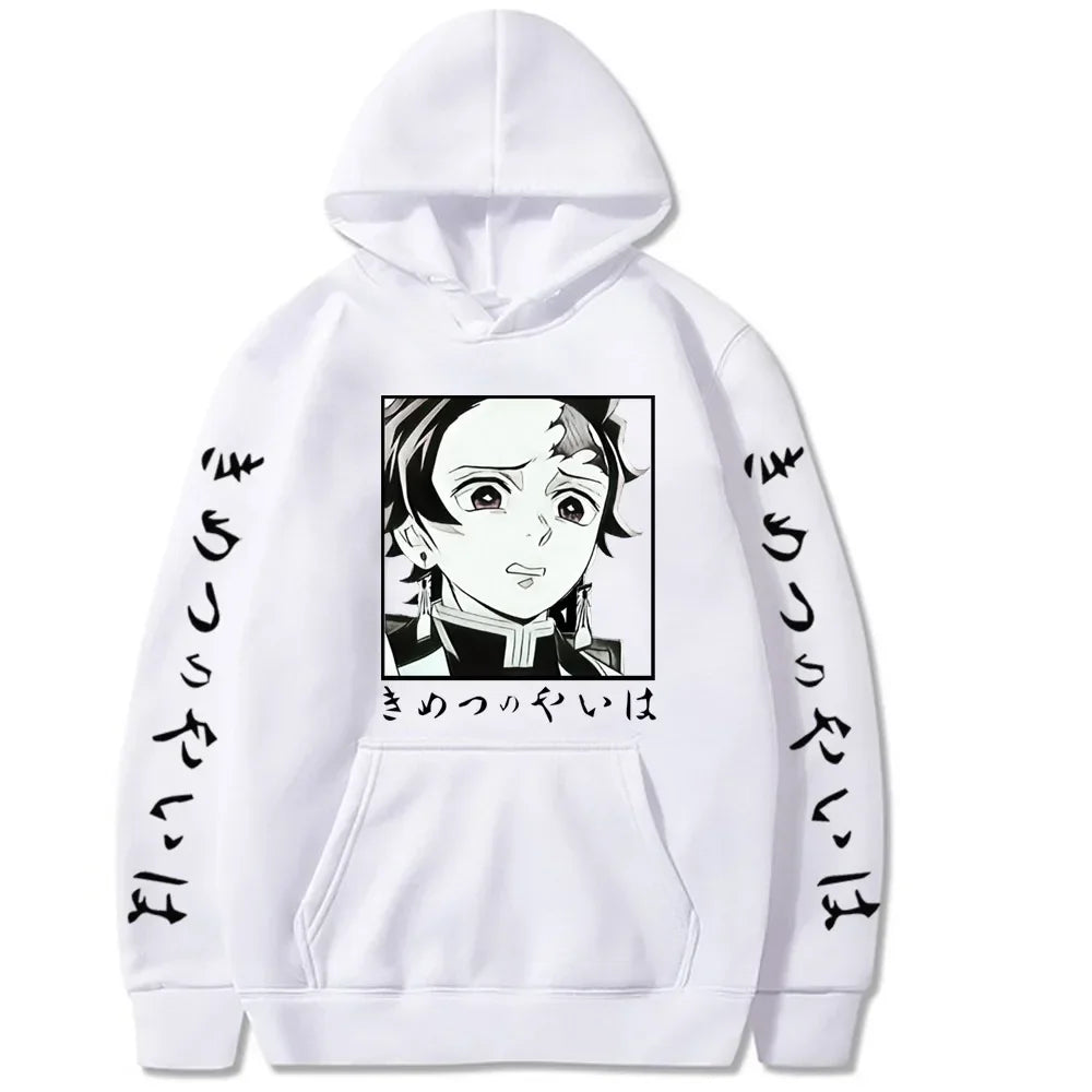2025 Harajuku Demon Slayer Hoodie Kamado Nezuko Graphic Print Women Sweatshirts