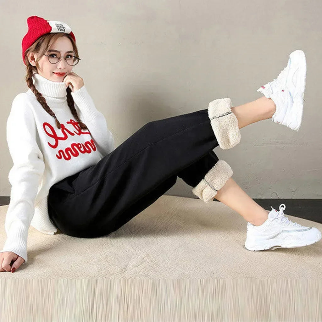 Women Winter Warm Leggings Thick Pants Fashion Casual Soild Color