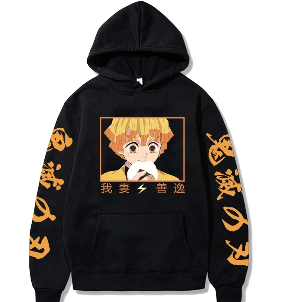 2025 Harajuku Demon Slayer Hoodie Kamado Nezuko Graphic Print Women Sweatshirts