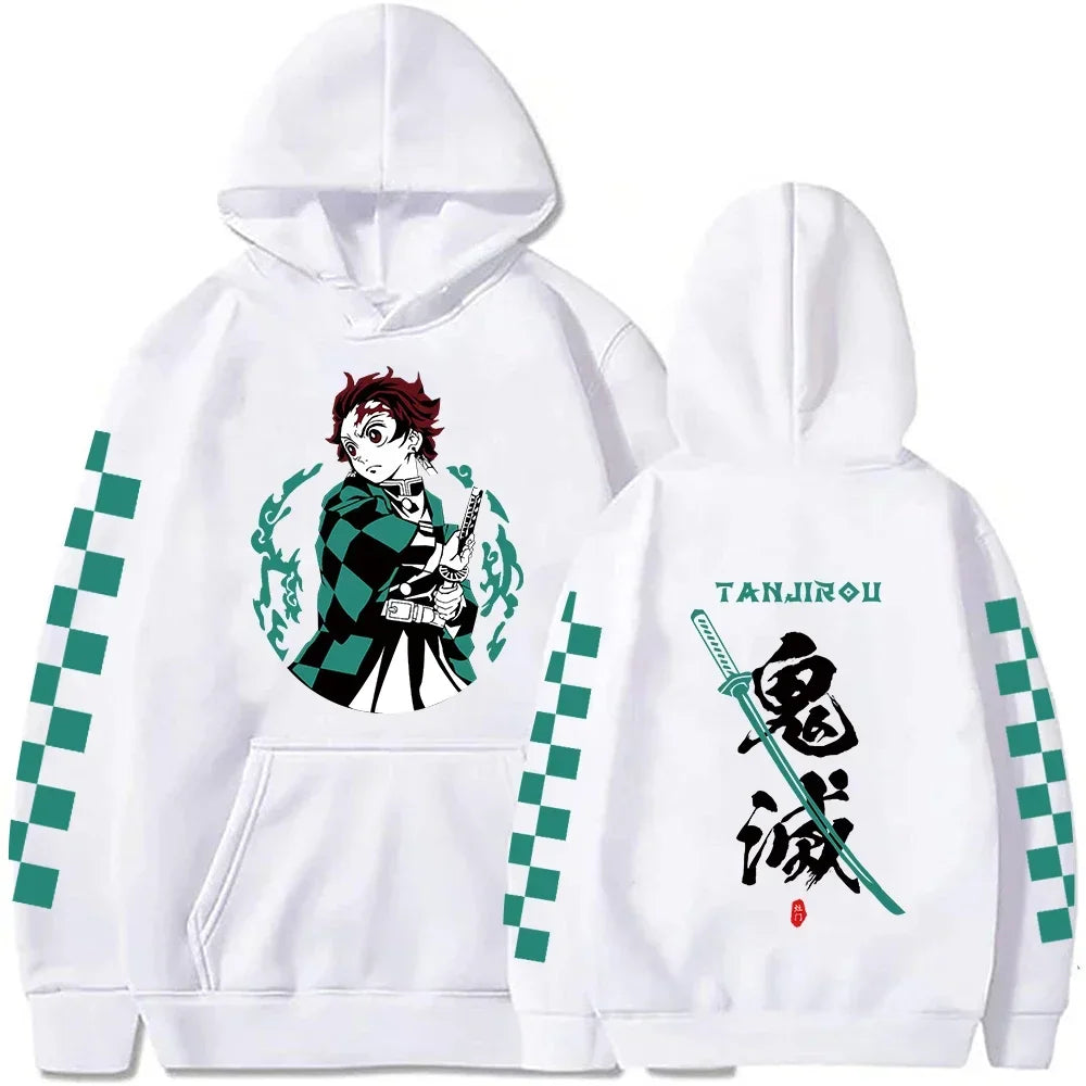 2025 Harajuku Demon Slayer Hoodie Kamado Nezuko Graphic Print Women Sweatshirts