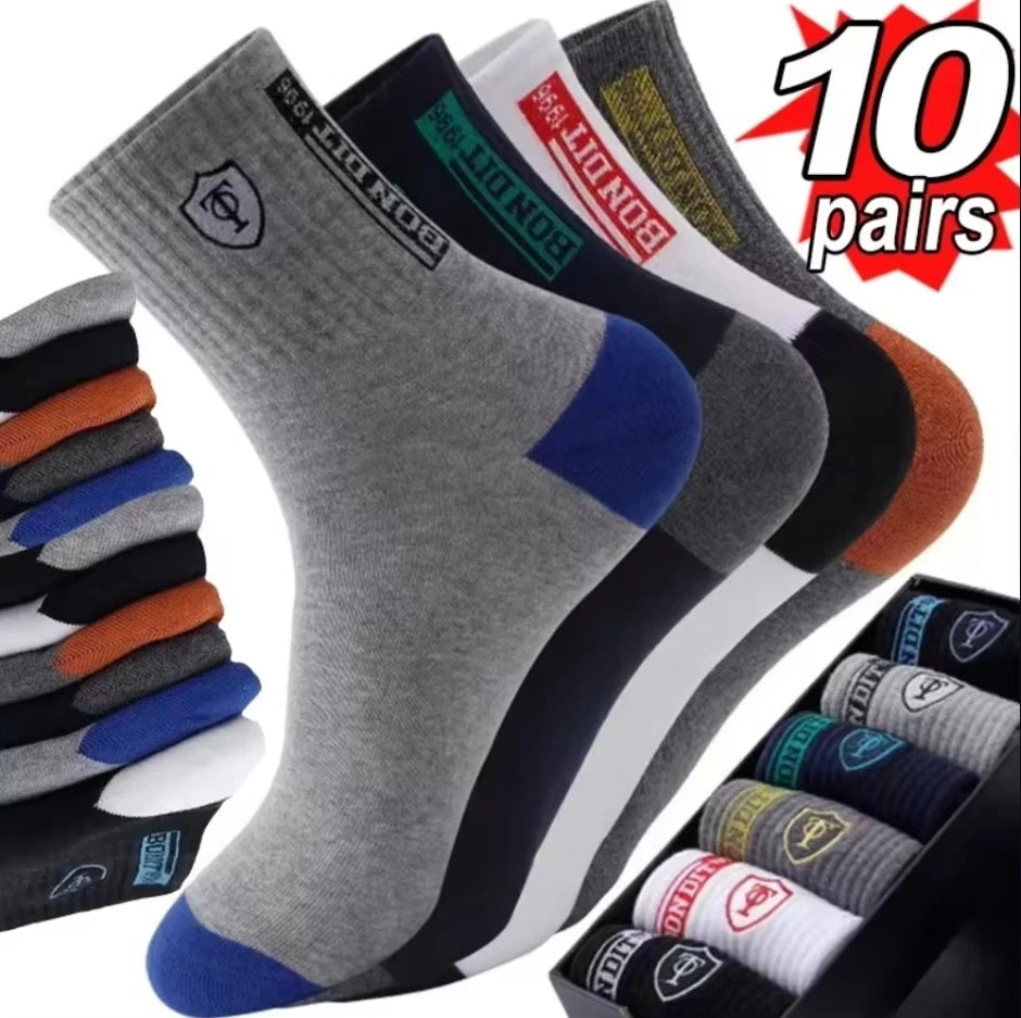 5 Pairs Of Socks, Autumn And Winter Athletic Socks, Sports Trend Socks