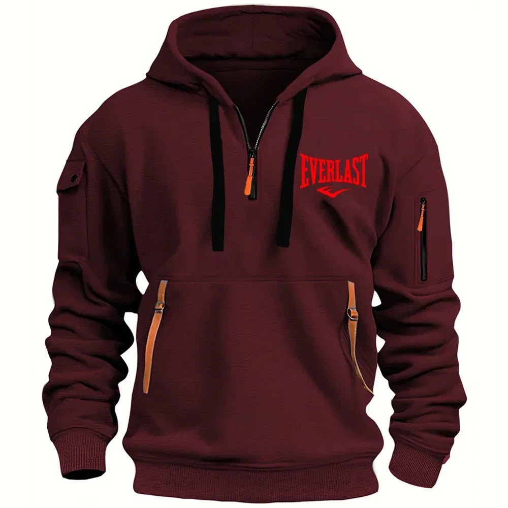 EVERLAST Men's Hoodie Zipper Multiple Pockets