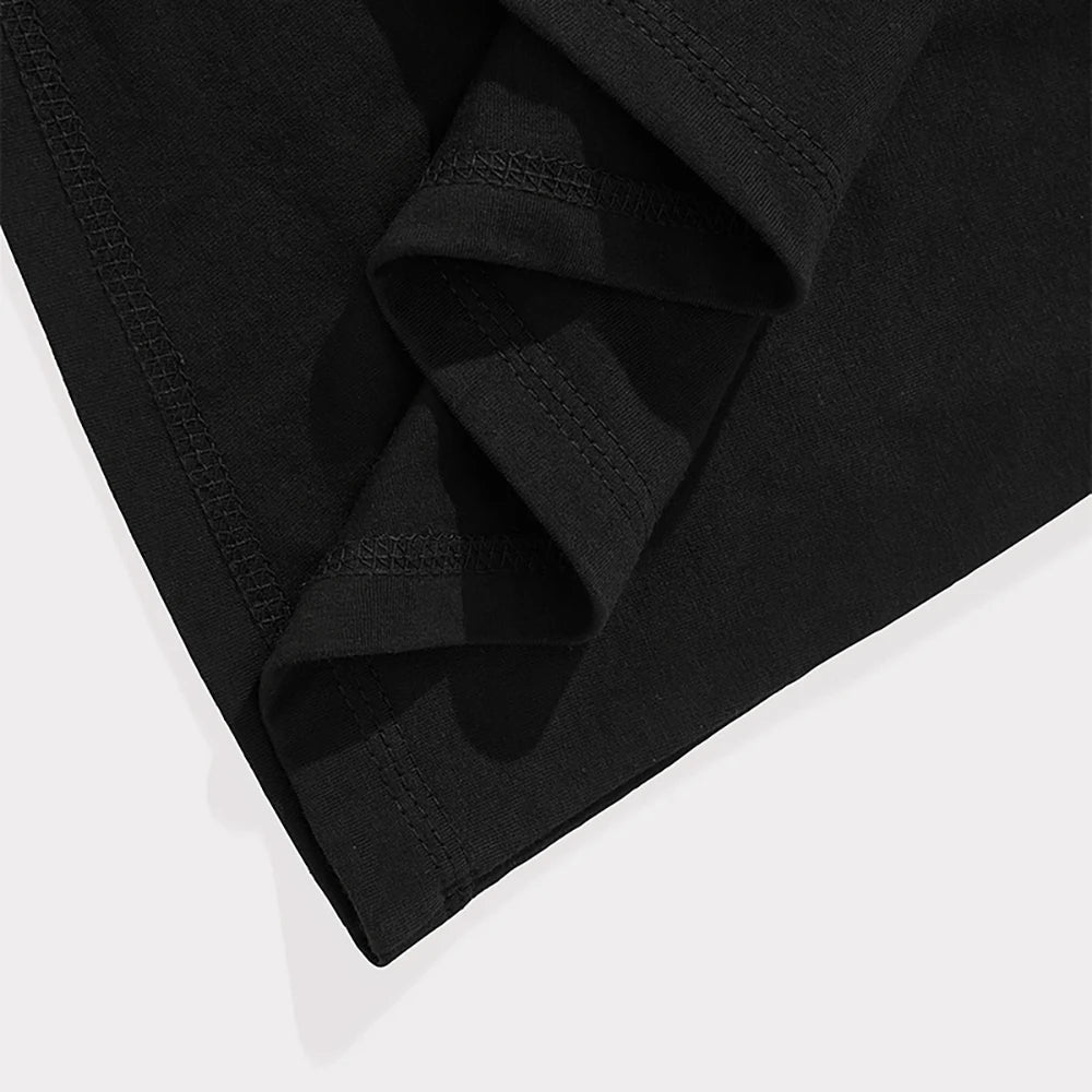 Man Short Sleeve T-Shirt Vintage Print Round Neck Breathable