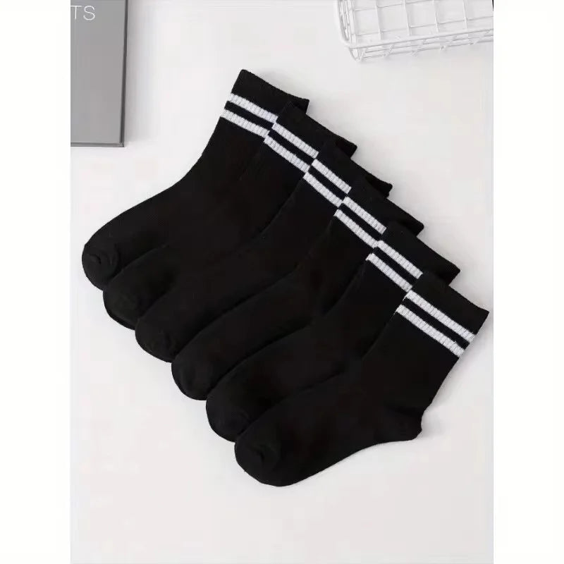 5 Pairs Of Socks, Autumn And Winter Athletic Socks, Sports Trend Socks