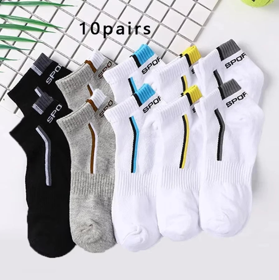 5 Pairs Of Socks, Autumn And Winter Athletic Socks, Sports Trend Socks