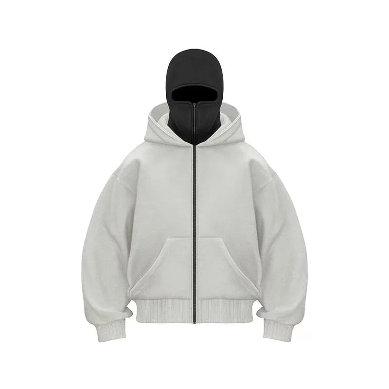 New Men's Casual Sportswear With Hooded Mask Design, Sporty and Fashionable Hoodie