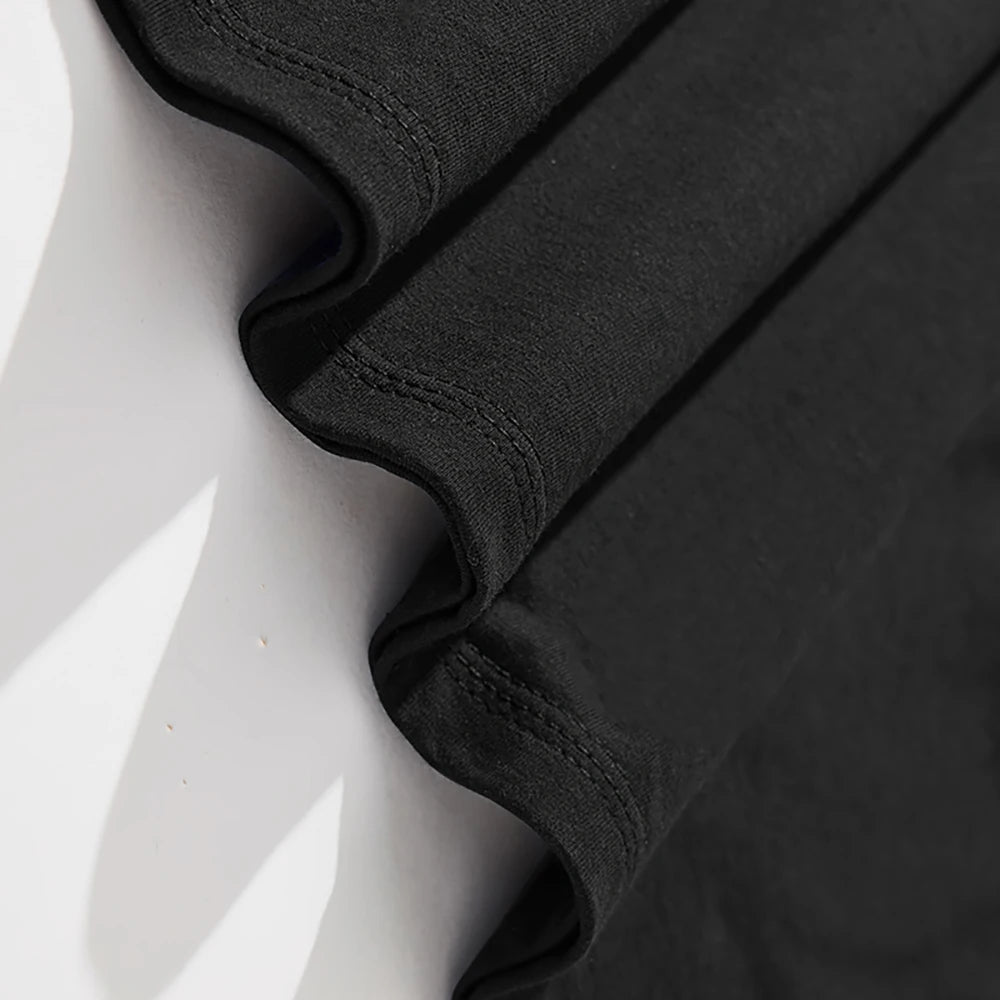 Man Short Sleeve T-Shirt Vintage Print Round Neck Breathable